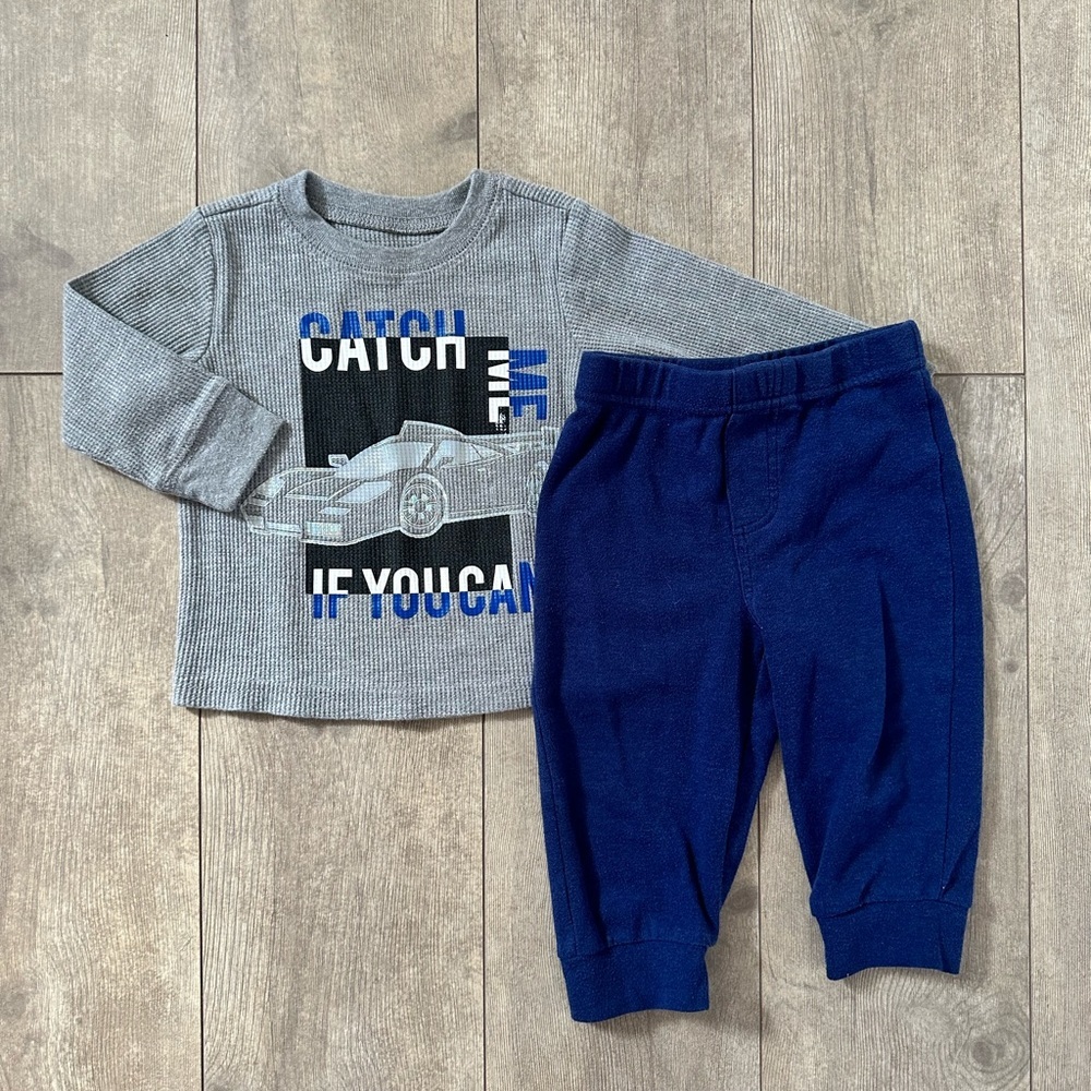 12 month baby boy matching outfit set - Picture 2 of 6